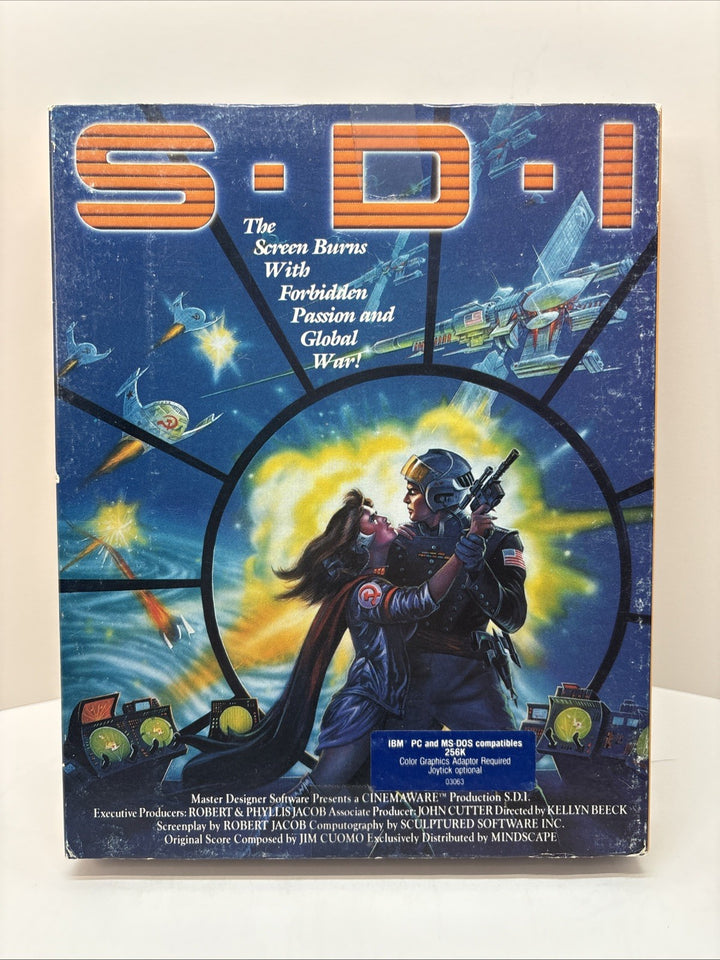 S.D.I. (1986) IBM PC MS-DOS Big Box – Cinemaware – Complete w/ Disk & Docs