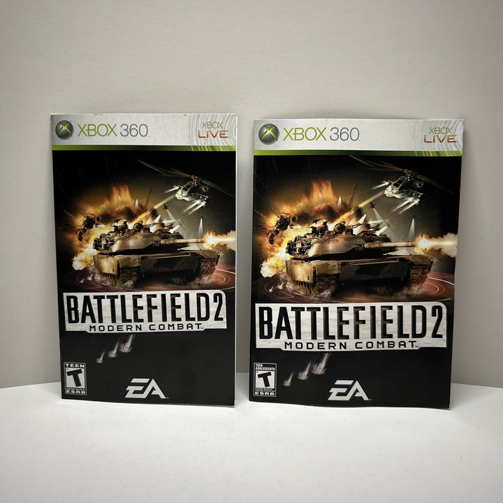Battlefield 2: Modern Combat (Microsoft Xbox 360, 2005) Manual Only FR/EN