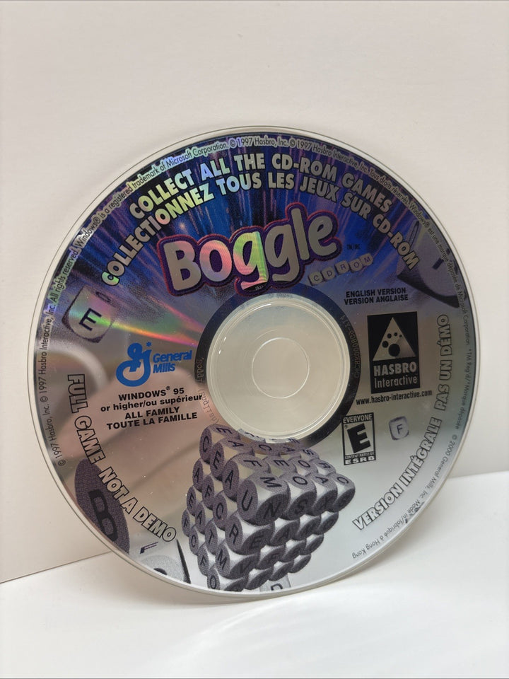 Boggle Hasbro Interactive CD-Rom - General Mills Cereal Promo (PC, 2000)