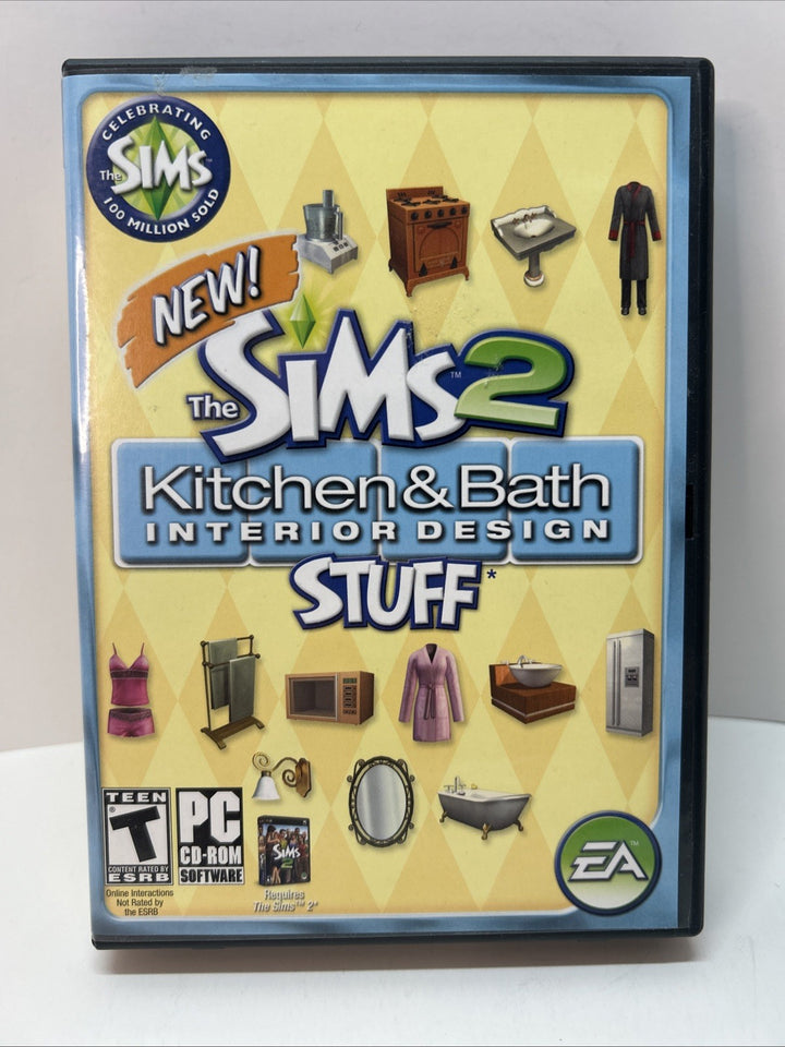 The Sims 2: Kitchen & Bath Interior Design Stuff (PC CD, 2008) Expansion Pack