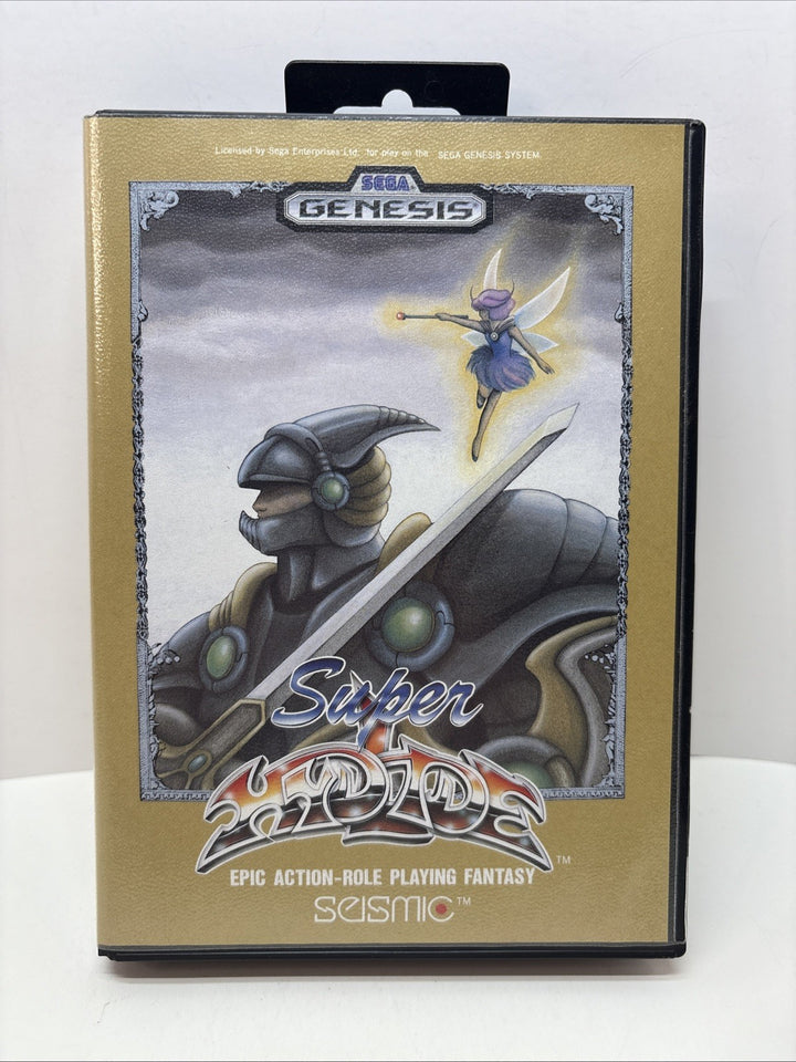 Super Hydlide Sega Genesis COMPLETE w/ Box manual game - Tested