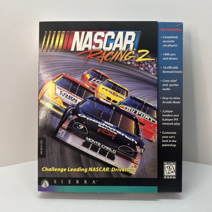 Nascar Racing 2 Big Box Pc Video Game Sierra Cd Rom 1996