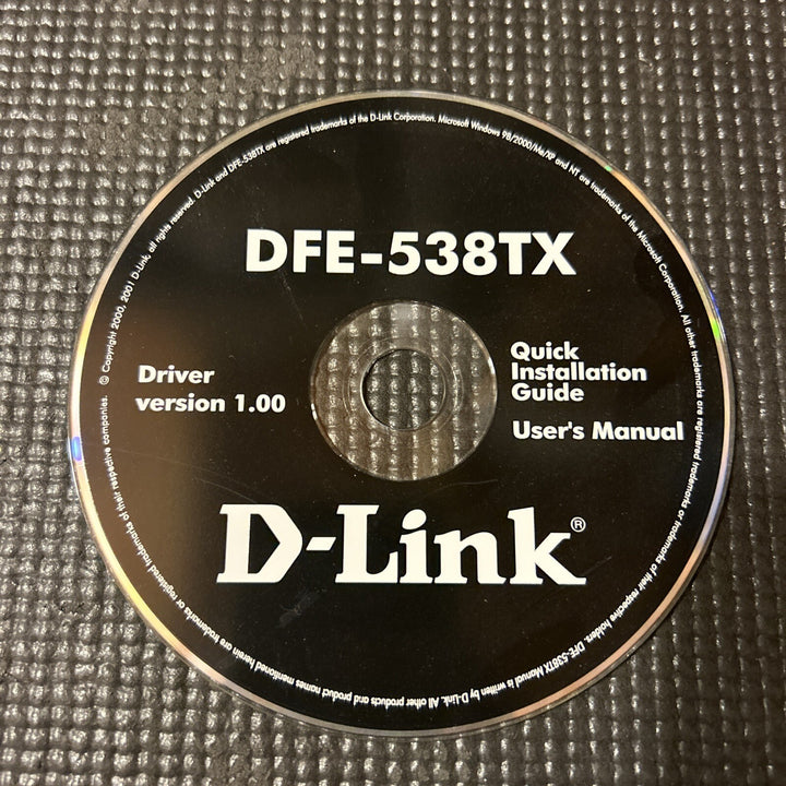 D-Link DFE-538TX Fast Ethernet PCI Adapter Driver v1.00 Manual CD