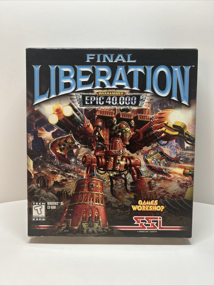 Final Liberation Warhammer Epic 40,000 Videogame (PC, 1997) Big Box -No Figurine