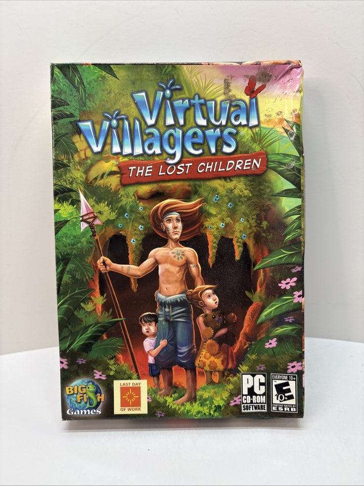 VIRTUAL VILLAGERS The Lost Children PC Game CD-ROM - Sealed But Damaged Box