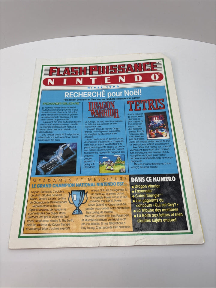 Nintendo Power Flash Puissance - Power Glove Tetris Magazine Hiver 1990 - French