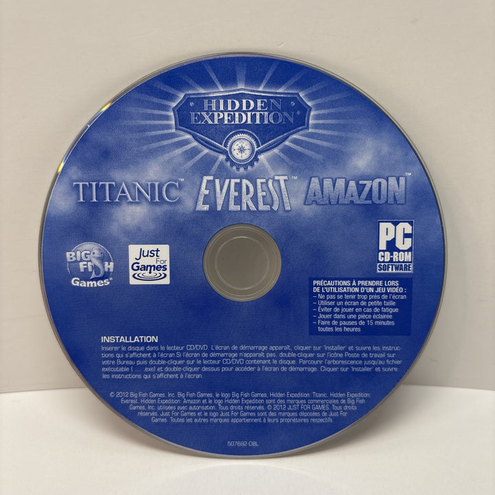 Hidden Expedition Collection (2012) - Amazon, Everest, Titanic -Disc Only French