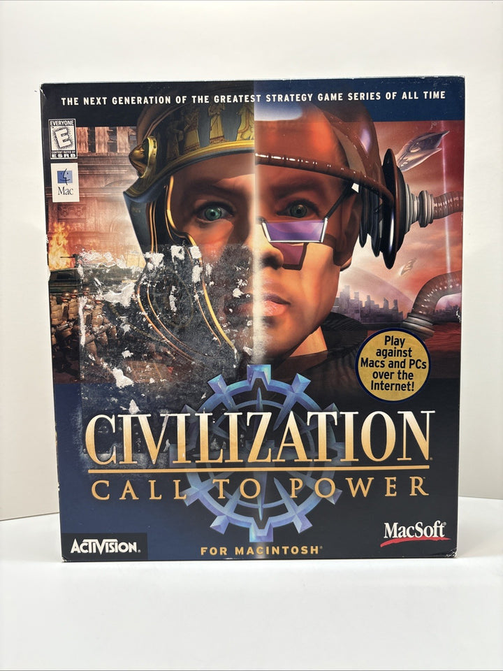 Vintage 1999 Civilization Call to Power for Macintosh Big Box - Cover Damaged