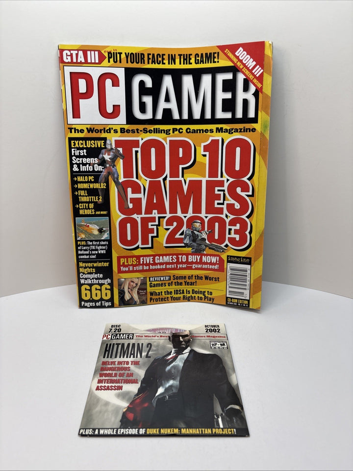 PC Gamer Magazine October 2002 Top 10 Games Vol 9 No 10 (#102) w/ Demo Disc