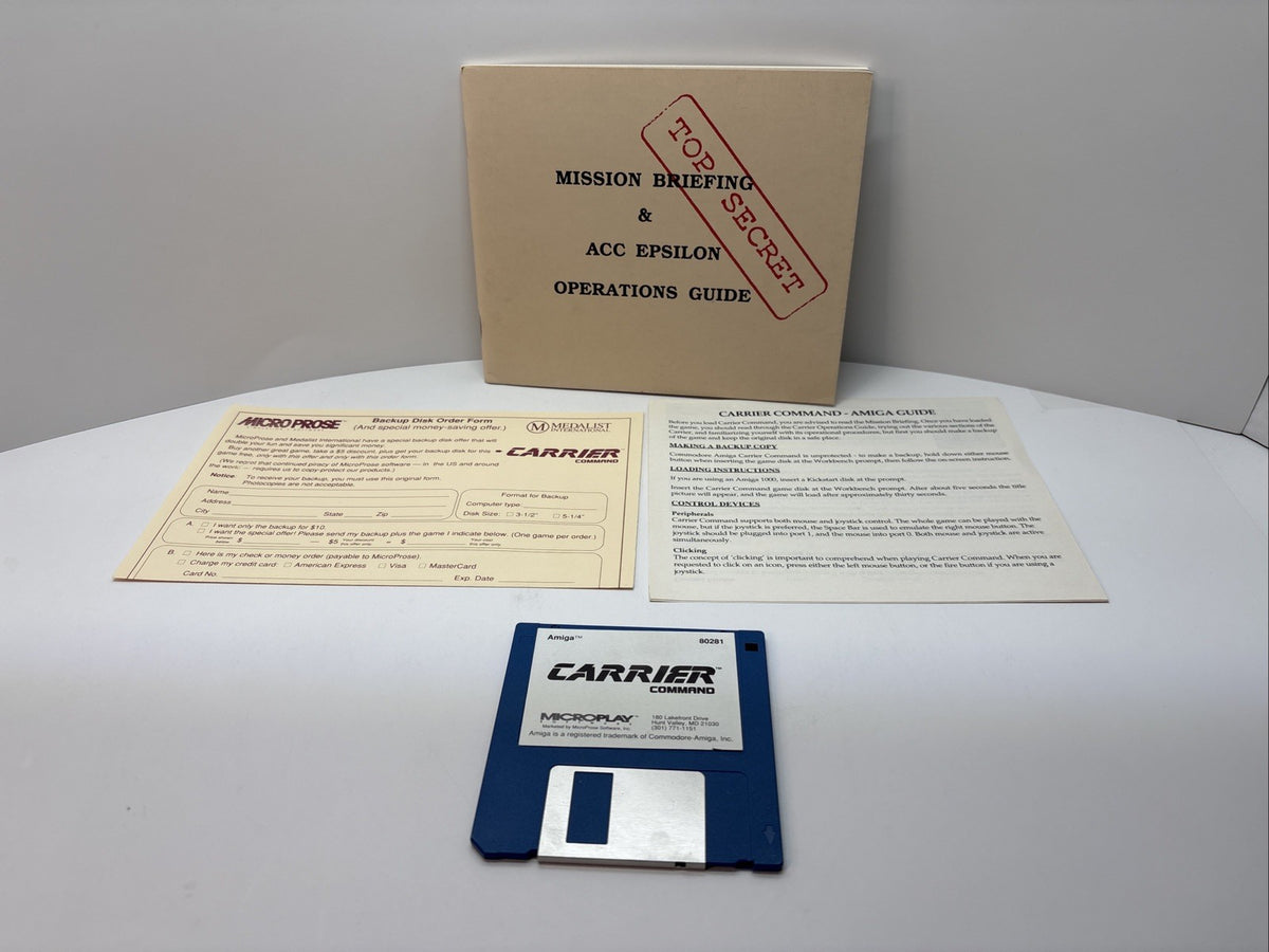 Carrier Command Amiga Game Big Box MicroPlay 3.5 Floppy