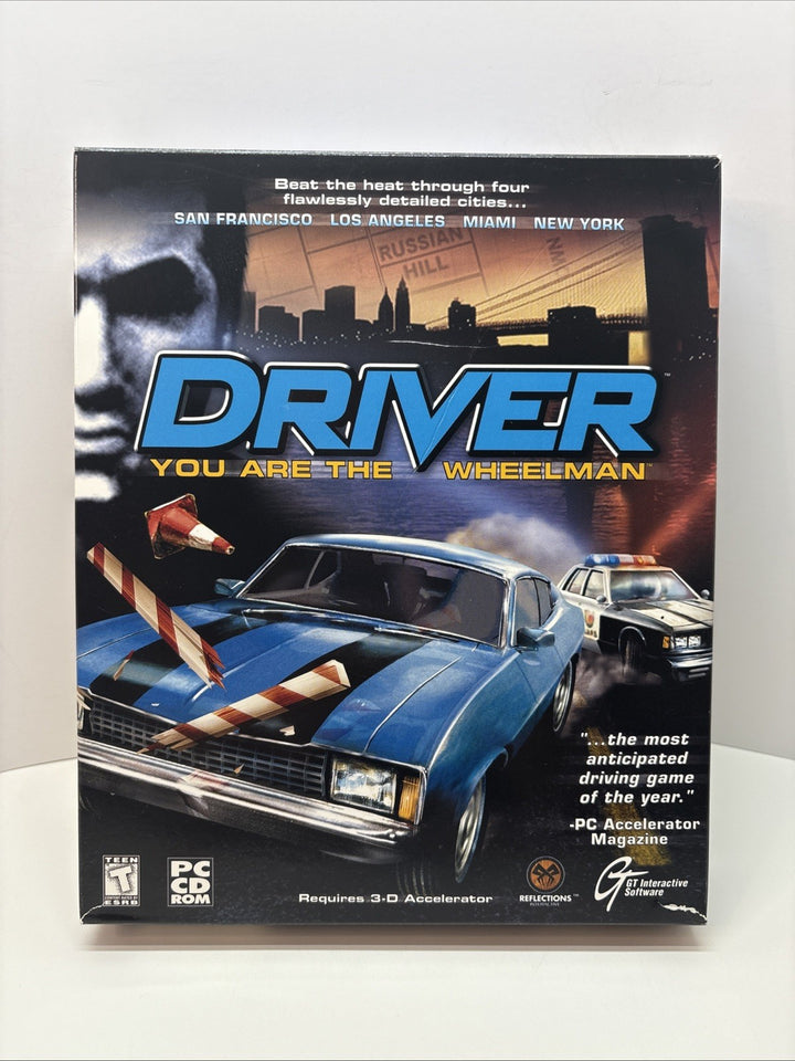 Driver: You Are the Wheelman (1999) PC CD-ROM Windows Big Box