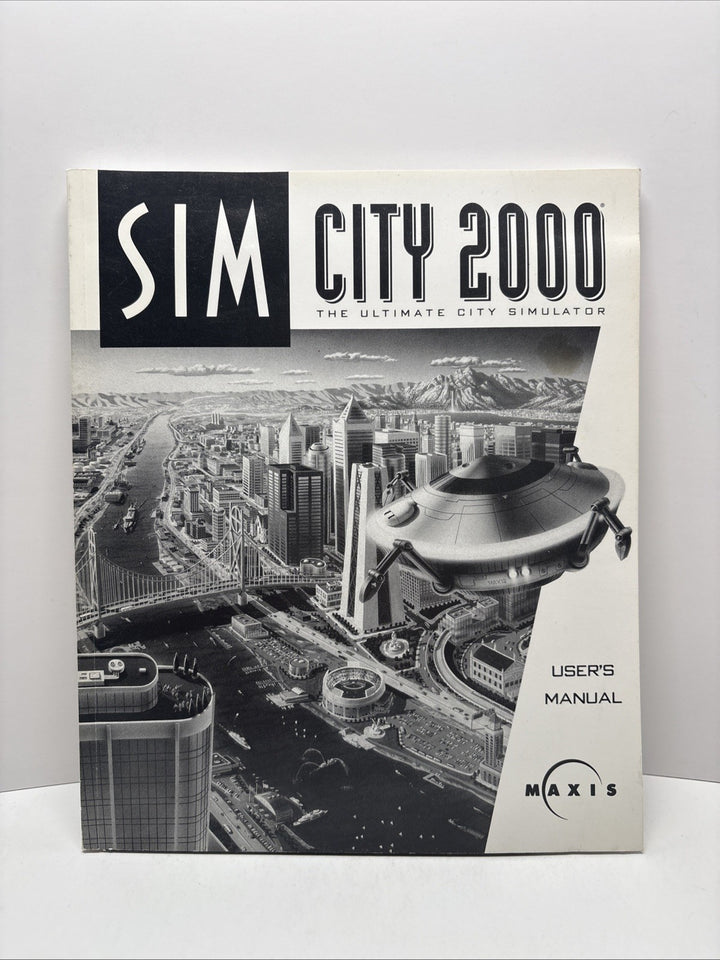 SimCity 2000 Game User Manual Vintage Paperback Maxis 1990s PC