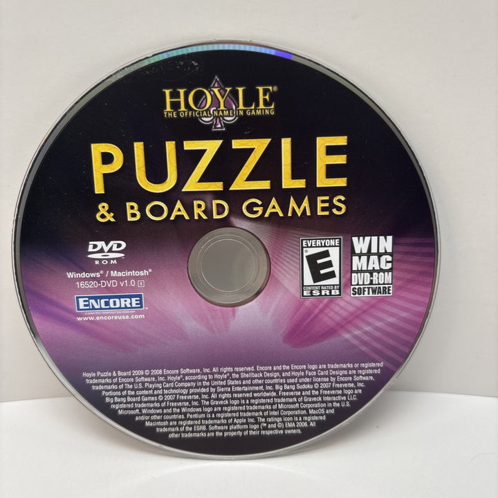 Hoyle puzzle & board games - PC DVD ROM - Disc Only