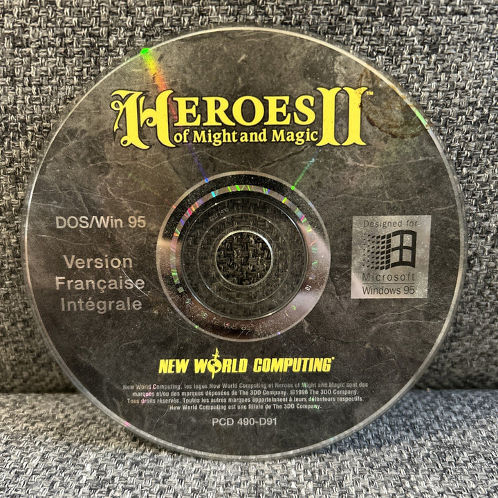 Heroes of Might and Magic II 2 PC Game DOS/Windows 95 Disc Only French