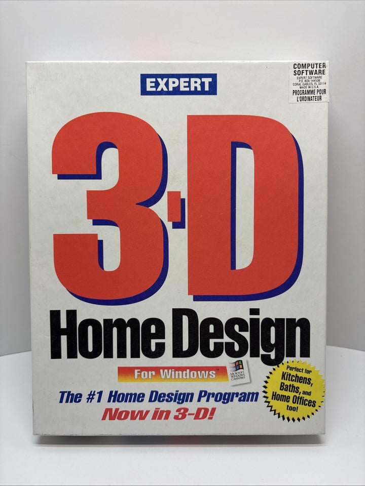 Expert 3D Home Design for Windows 3.5" disks for the PC