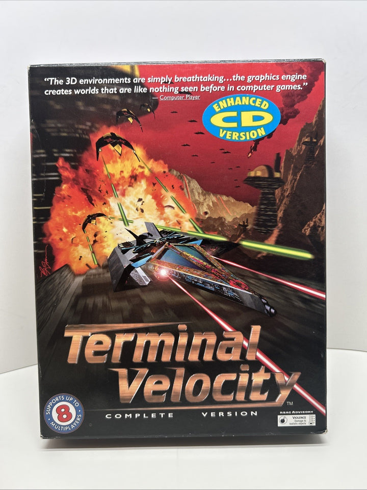 Terminal Velocity 1995 PC CD-ROM Big Box Complete, 3D Realms - Sealed Disc
