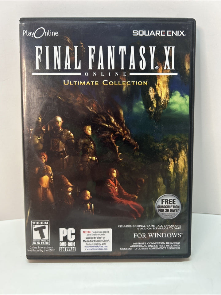 Final Fantasy XI Online Ultimate Collection PC Complete w/Manual All Inserts