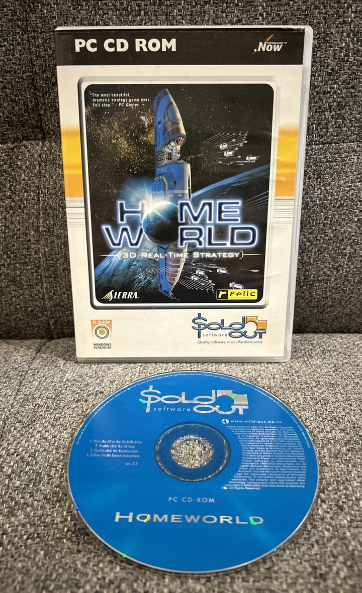 Home World 3D Real-Time Strategy PC CD ROM Sold Out Software - Vgc