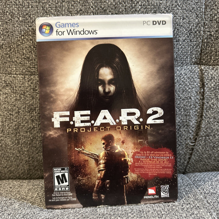 F.E.A.R. 2: Project Origin (Games for Windows PC DVD, 2009) W / Manual