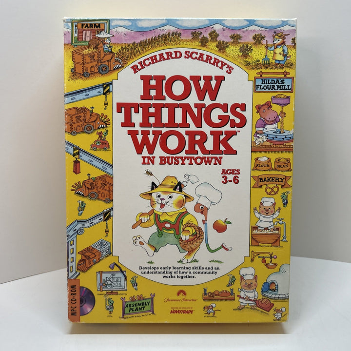 Richard Scarry's "How Things Work in Busytown" CD Game (1994) Big Box