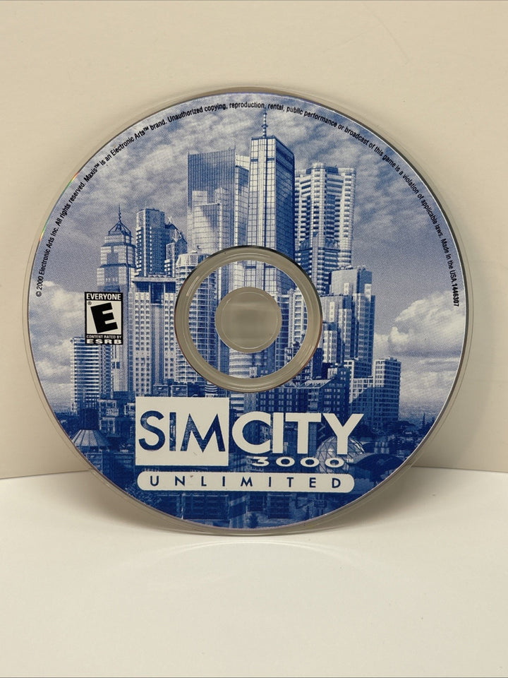 Sim City 3000 Unlimited Video Game PC CD ROM Disc Only