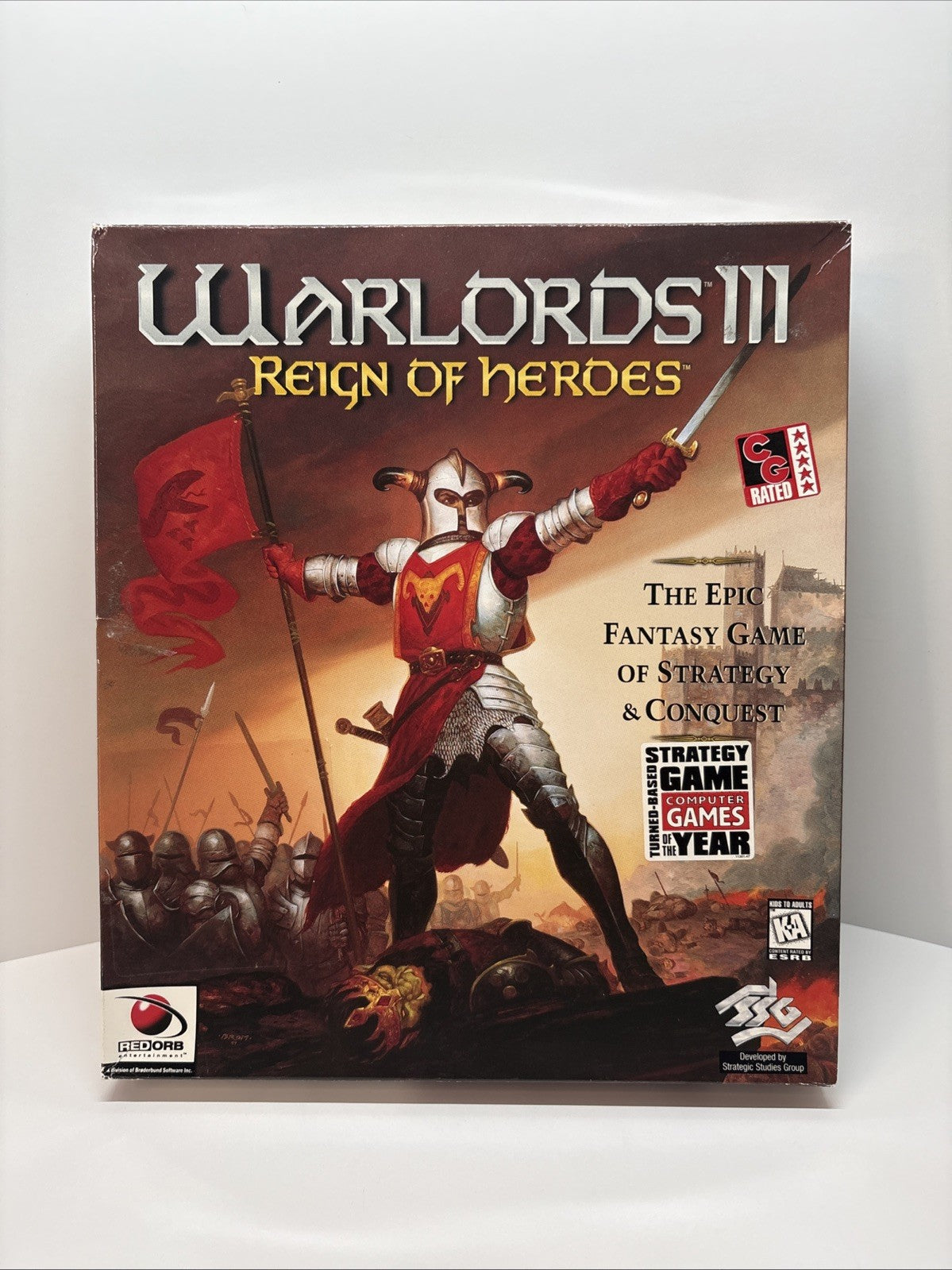 Warlords III: Reign of Heroes, Big Box PC CD-ROM, 1997, Red Orb / SSG, Complete