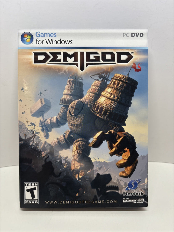 Demigod (PC DVD, 2009) Game for Windows Manual, Case and Disc and slipcover CIB