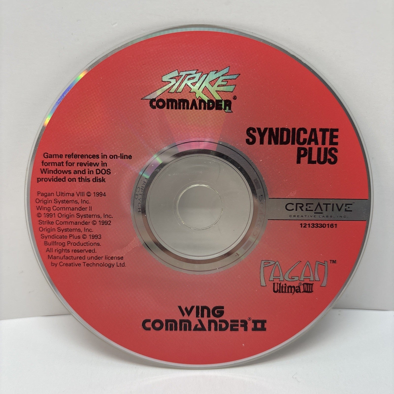 Creative Game Bundle - Strike Commander Syndicate Ultima VIII Wing Commander II