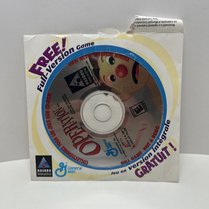 OPERATION Hasbro / General Mills Cereal Promo PC Game CD-Rom (disc only)