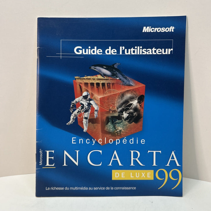 MICROSOFT ENCARTA ENCYCLOPEDIA DELUXE 99 French Manual Only