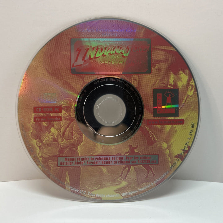 Indiana Jones and the Fate of Atlantis CD-ROM - French Français- Disc Only -1992