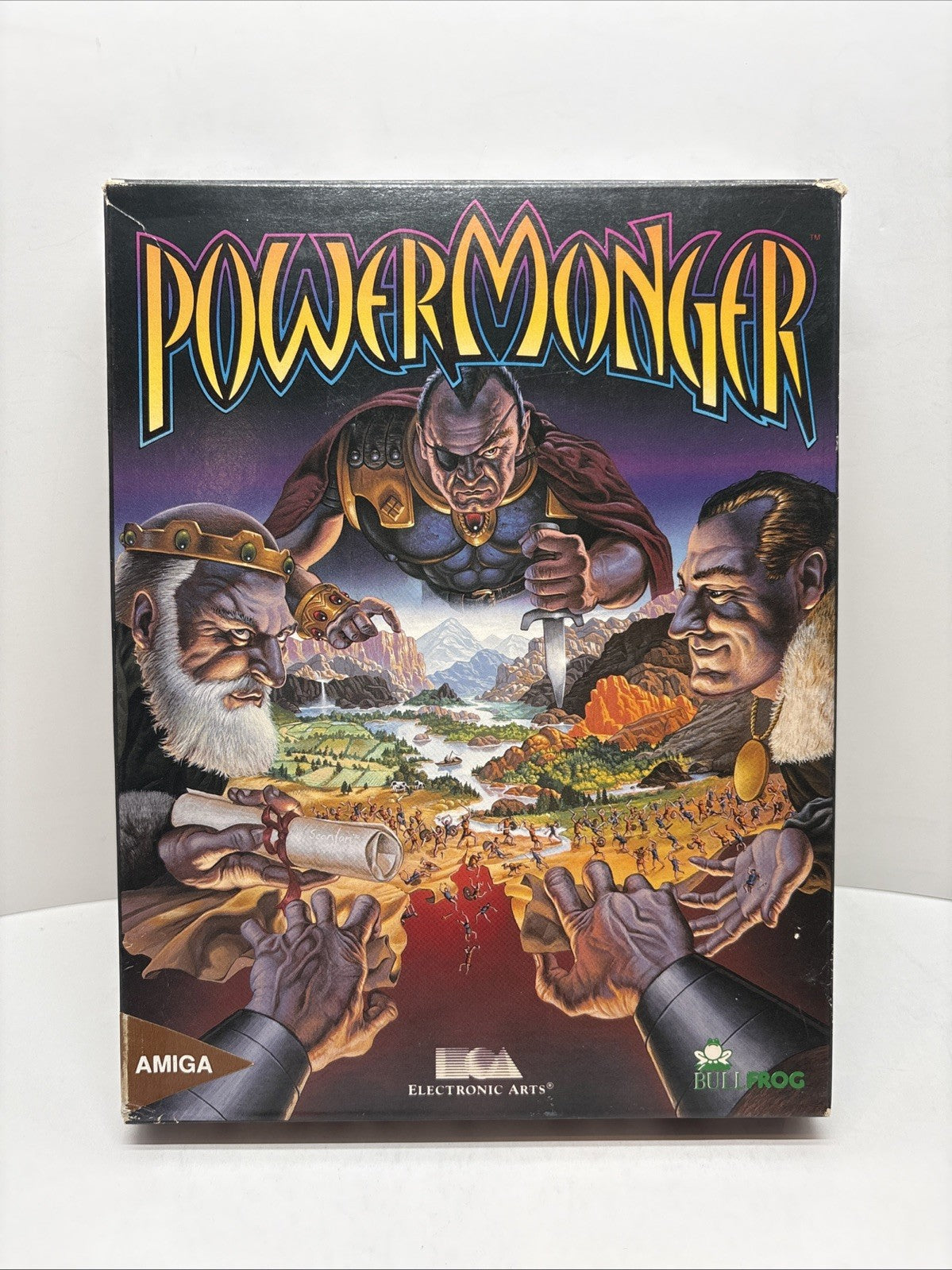 POWERMONGER (1990) Amiga Vintage Computer Game Floppy Disk EA Big Box - Bullfrog