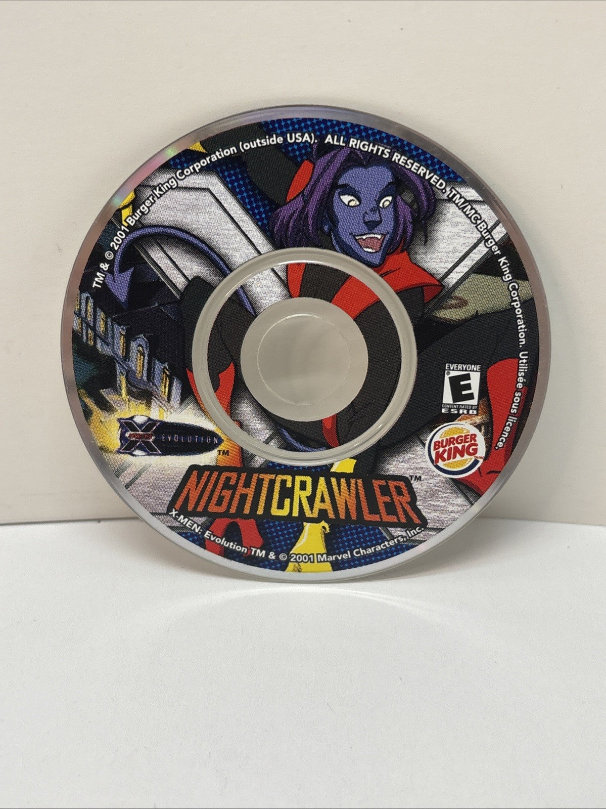 X-Men Evolution - Nightcrawler - Burger King Promo Mini CD-ROM (PC, 2001)