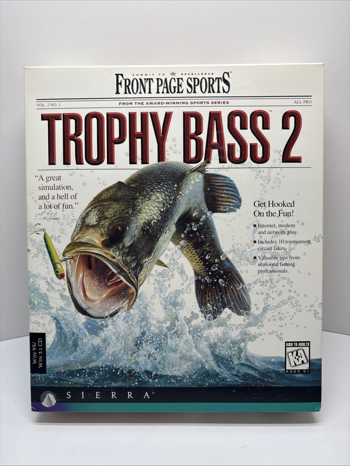 Trophy Bass 2 (1999) PC CD-ROM - Sierra - Fishing Game