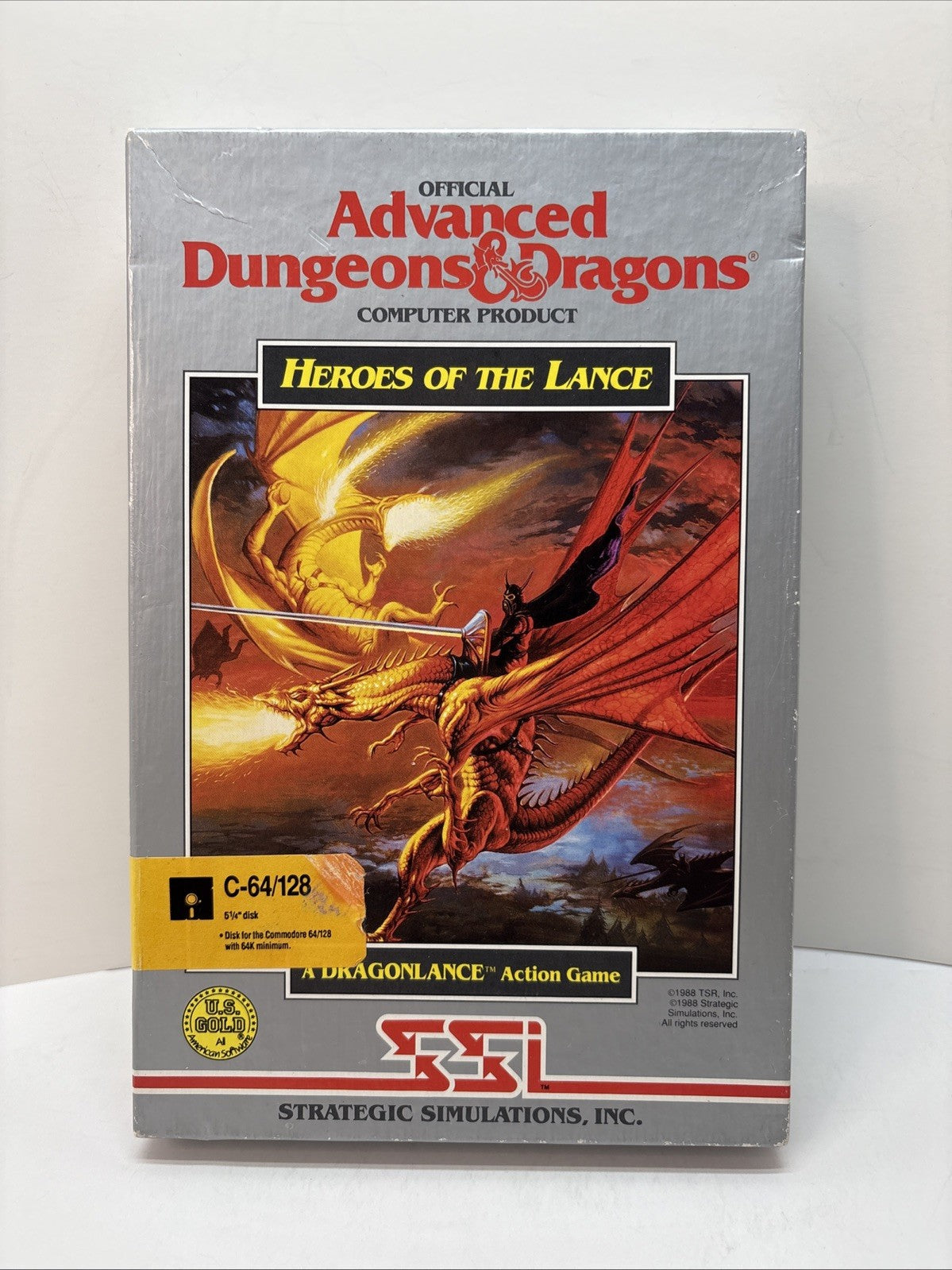 ADVANCED DUNGEONS & DRAGONS, Heroes Of The Lance Commodore 64/128 Game In Box