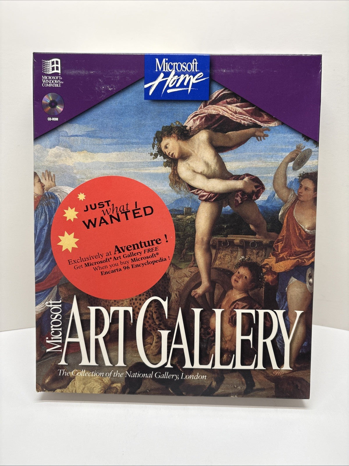 Microsoft Home Art Gallery For Windows (1994) PC Big Box - Box Only -No Software