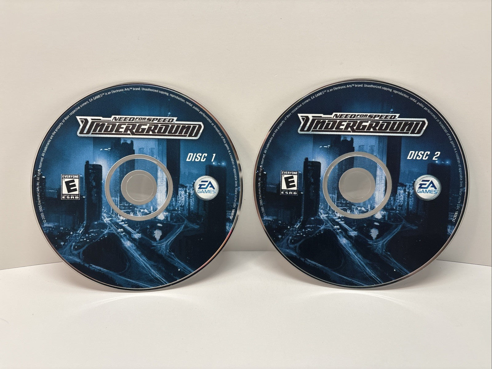 Need for Speed Underground (2003) - PC CD-ROM - Disc 1 & 2 - Discs Only