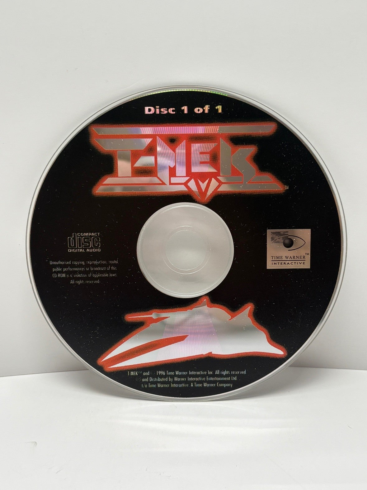 T-MEK PC CD-ROM Disc Only Time Warner Interactive 1996 Arcade Tank Combat