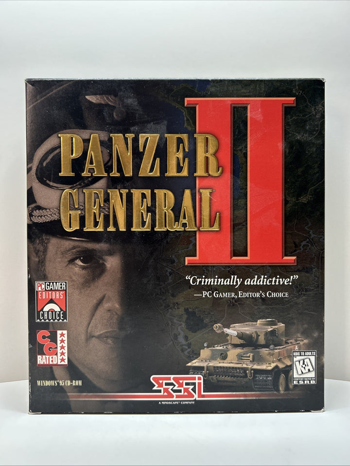 Panzer General II 2 PC CD-ROM Big Box Video Game 1997 Complete In Box