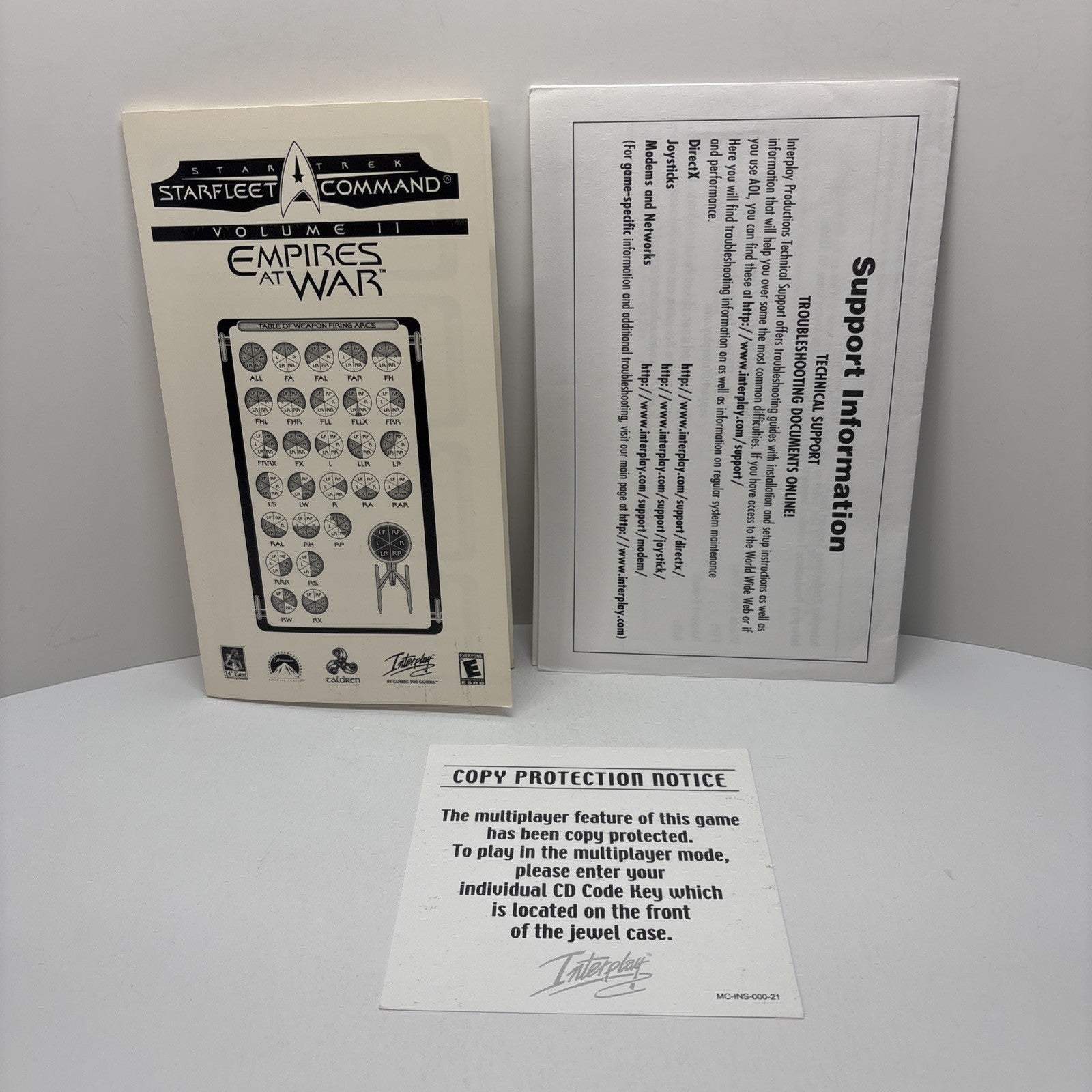 Star Trek StarFleet Command Vol. II: Empires at War PC, 2000 (Inserts Only)