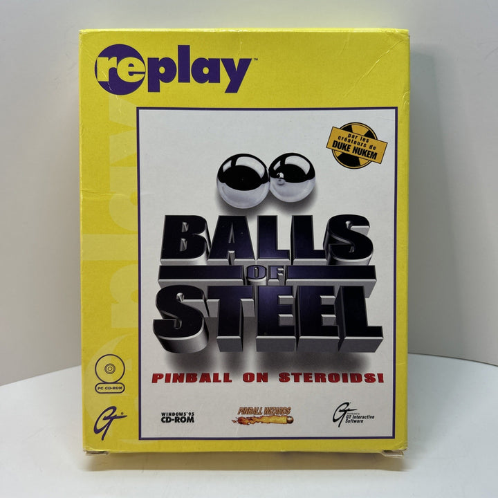 Balls Of Steel Pinball On Steroids (1997) Big Box PC - Replay French 🇫🇷