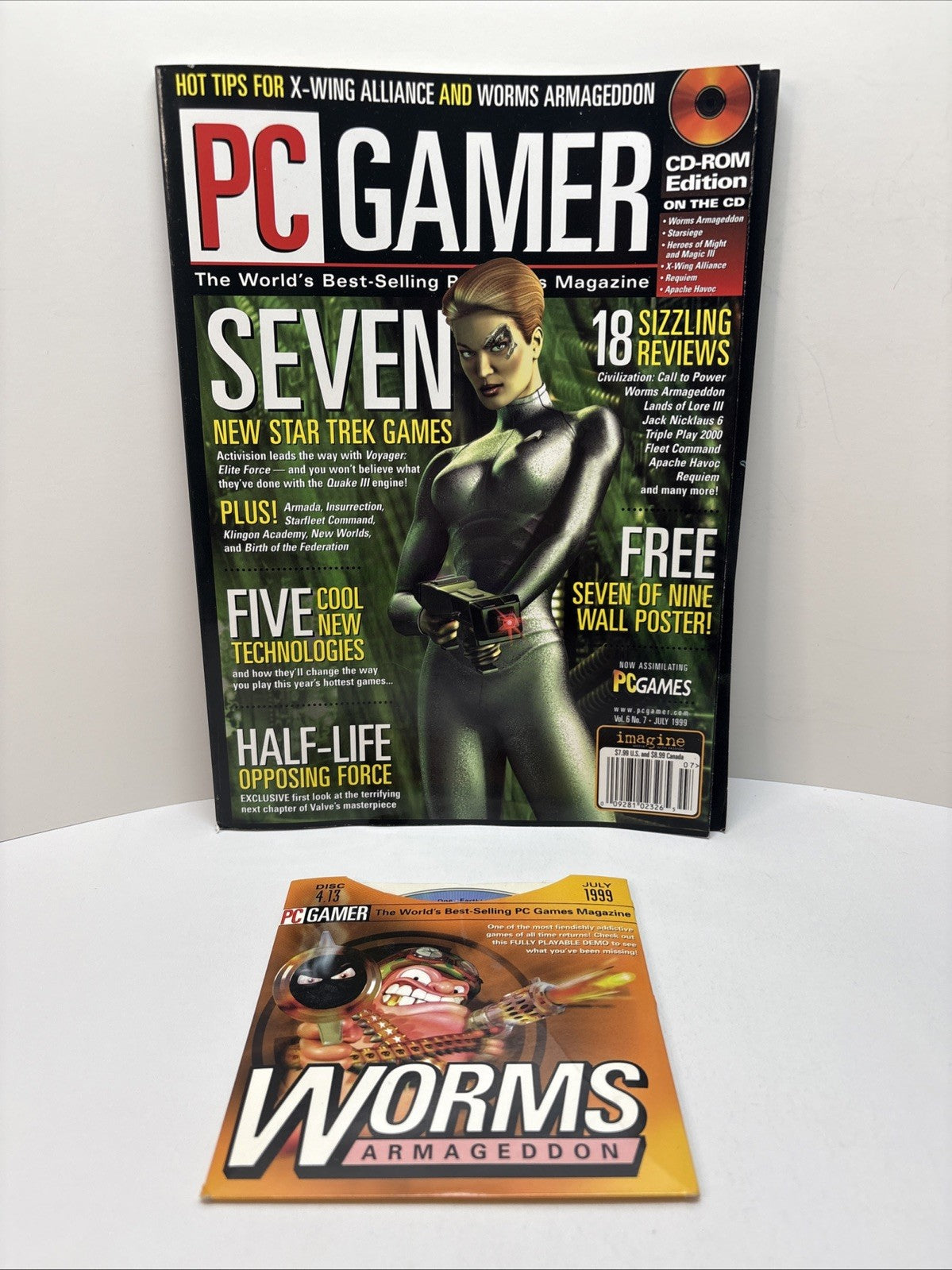 PC Gamer Magazine July 1999 Vol 6 No 7 Star Trek Worms Armageddon With Demo Disc
