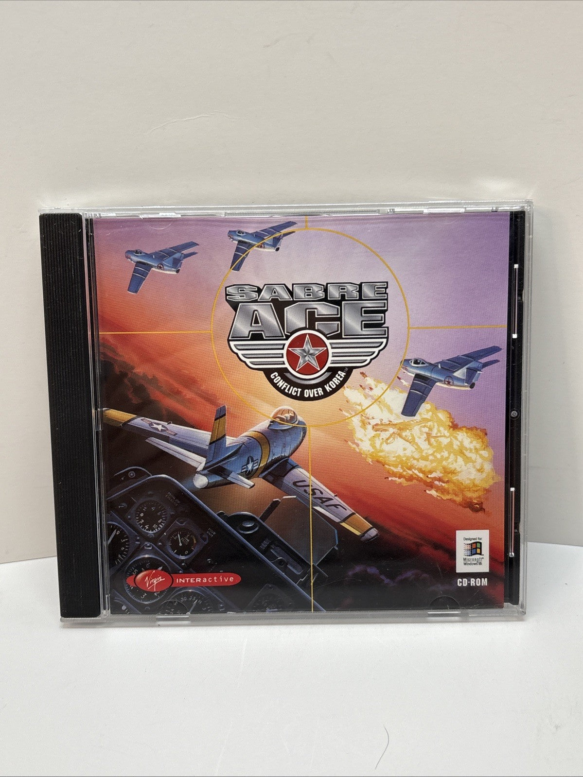 Sabre Ace Conflict Over Korea 1997 PC CD-ROM Video Game for Windows 95