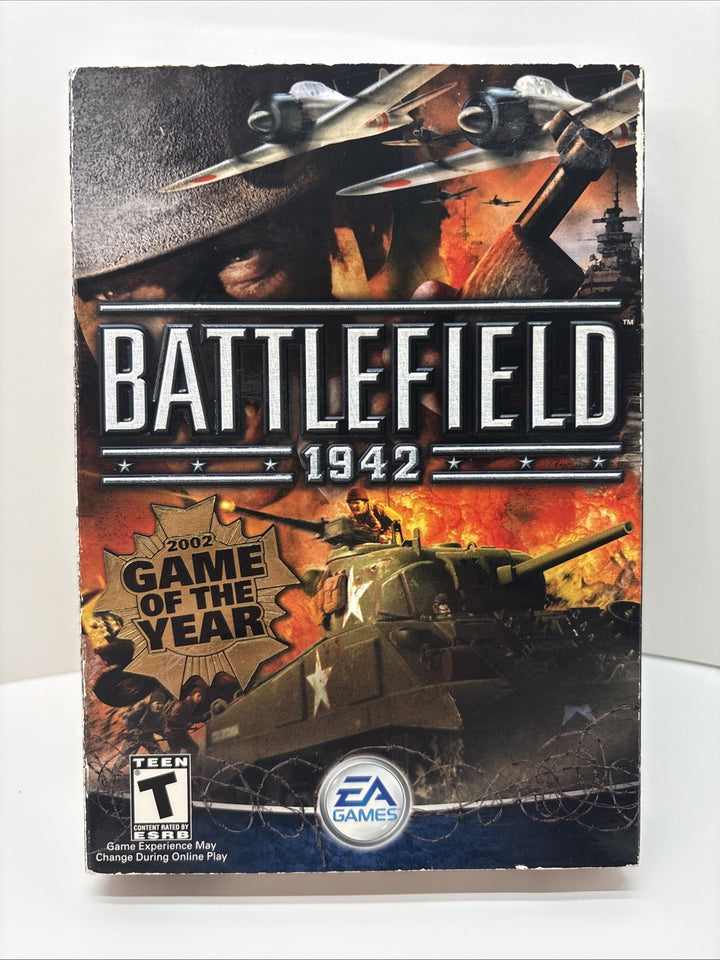Battlefield 1942 PC Windows CD-ROM 2 Disc Game of the Year EA Games 2002 CIB