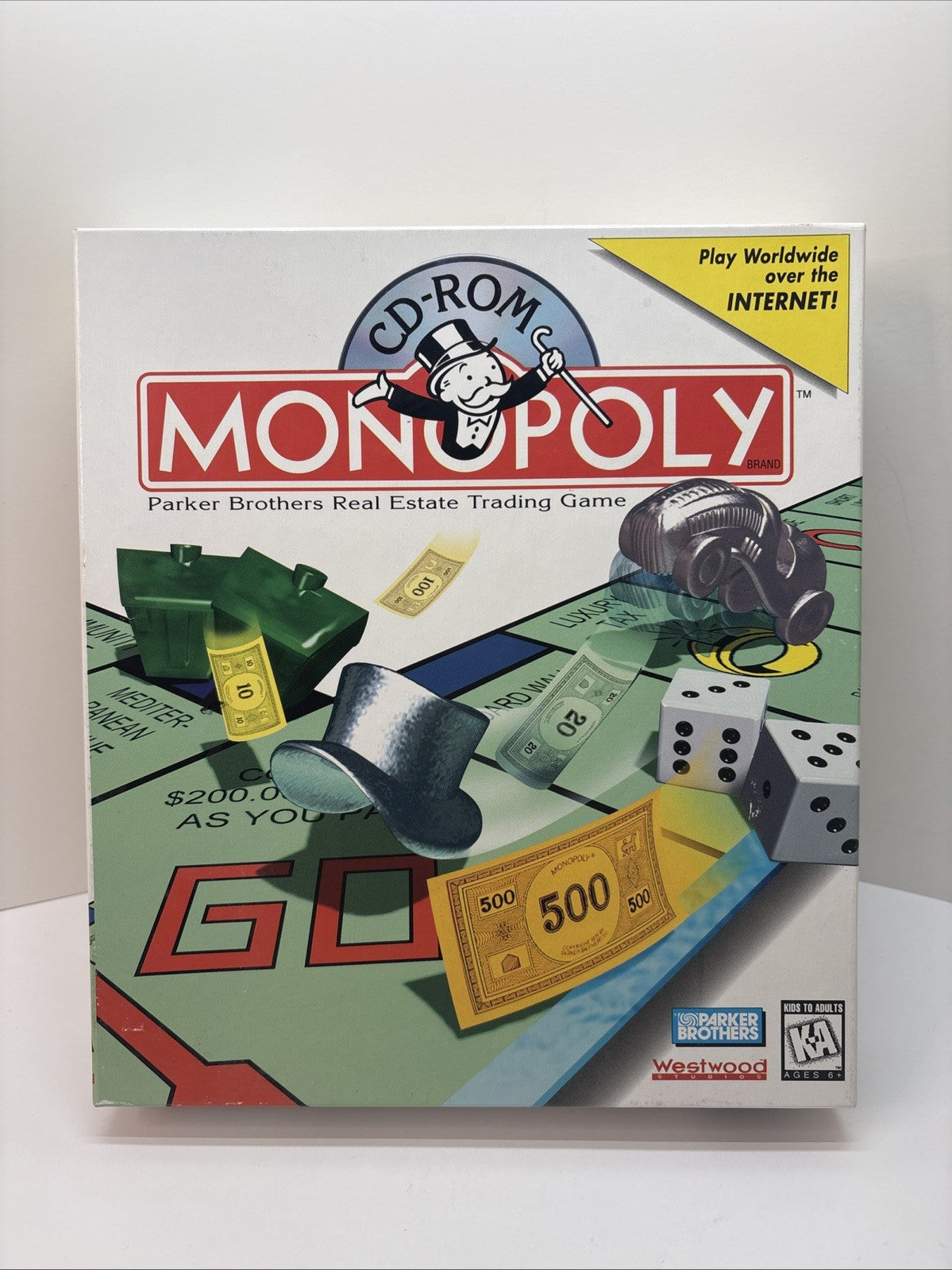 Monopoly Hasbro Big Box PC Computer Game Windows CD-ROM 1997 Vintage