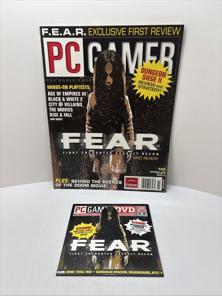 PC Gamer Magazine #142 November 2005 F.E.A.R Cover With Demo Disc