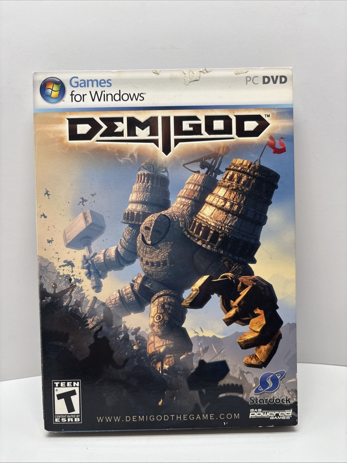 Demigod (PC DVD, 2009) Game for Windows Manual, Case and Disc and slipcover CIB