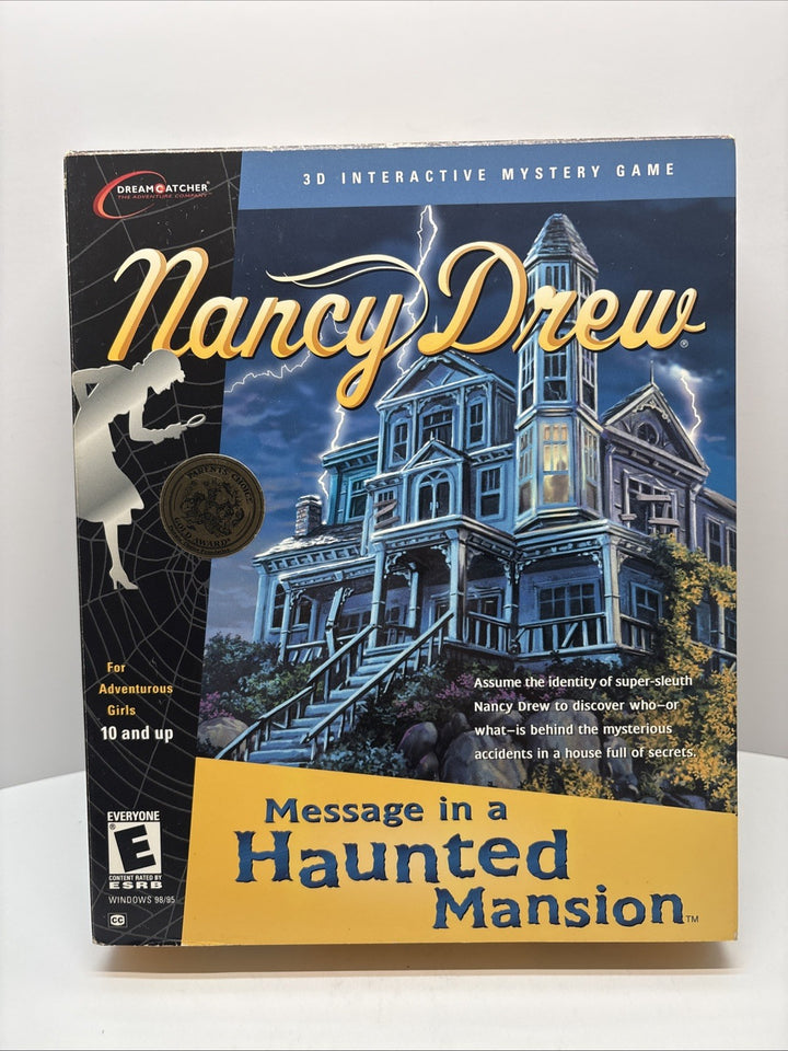 Nancy Drew: Message in a Haunted Mansion (2000) - Rare Big Box - PC CD-ROM