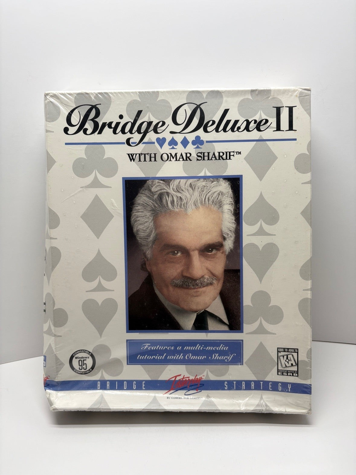 Bridge Deluxe II with Omar Sharif PC CD-ROM Sealed Big Box Interplay 1996