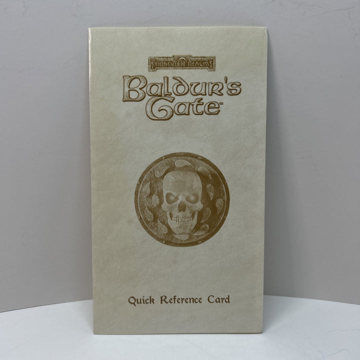 Baldurs Gate Quick Reference Card Only For Video Game PC
